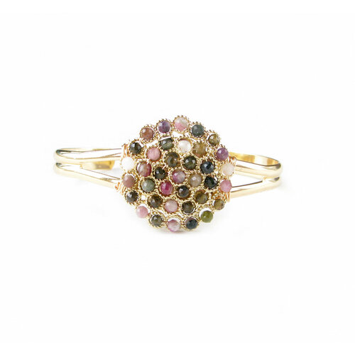 Жесткий браслет Irina Moro турмалин 1 шт размер 17 см размер one size золотистый 6600₽