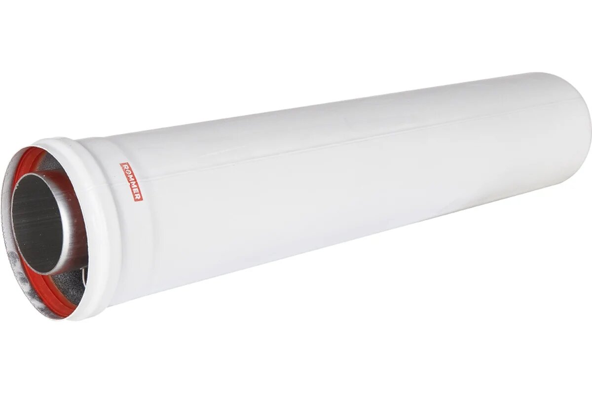 Коаксильный раструбный удлинитель дымохода ROMMER 60/100 l 500 RCA-6010-000500 RG0091CSP6HMAG