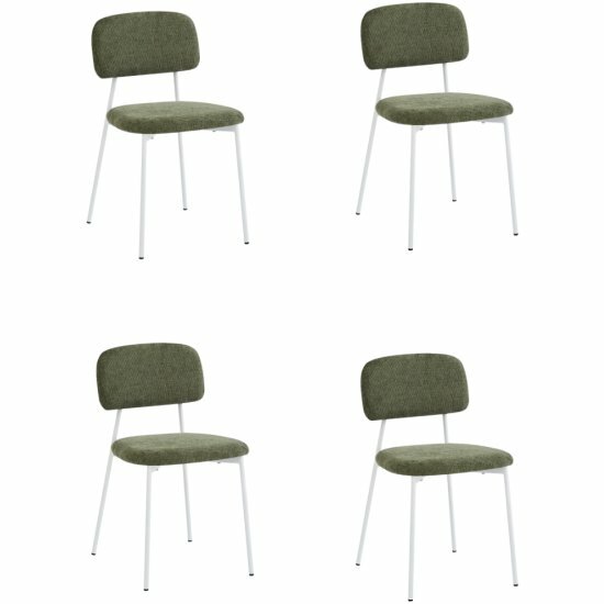 Стул обеденный Stool Group Chao, зеленый, белые ножки (4 шт/уп)