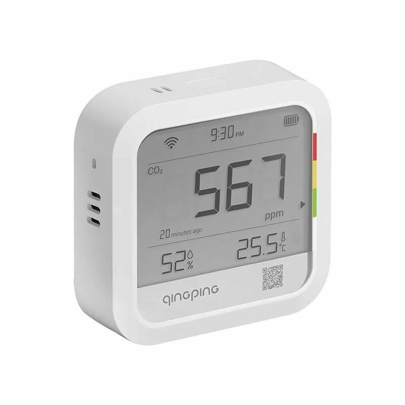 Анализатор качества воздуха Mijia Qingping Monitor датчик углекислого газа СО2, 3 в 1 (температура, влажность, СО2)