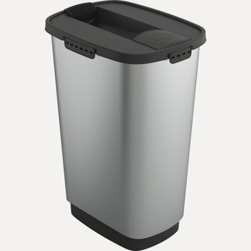 Изображение товара Контейнер для корма Rotho CODY с дозатором герметичный, серебро, 25 л.