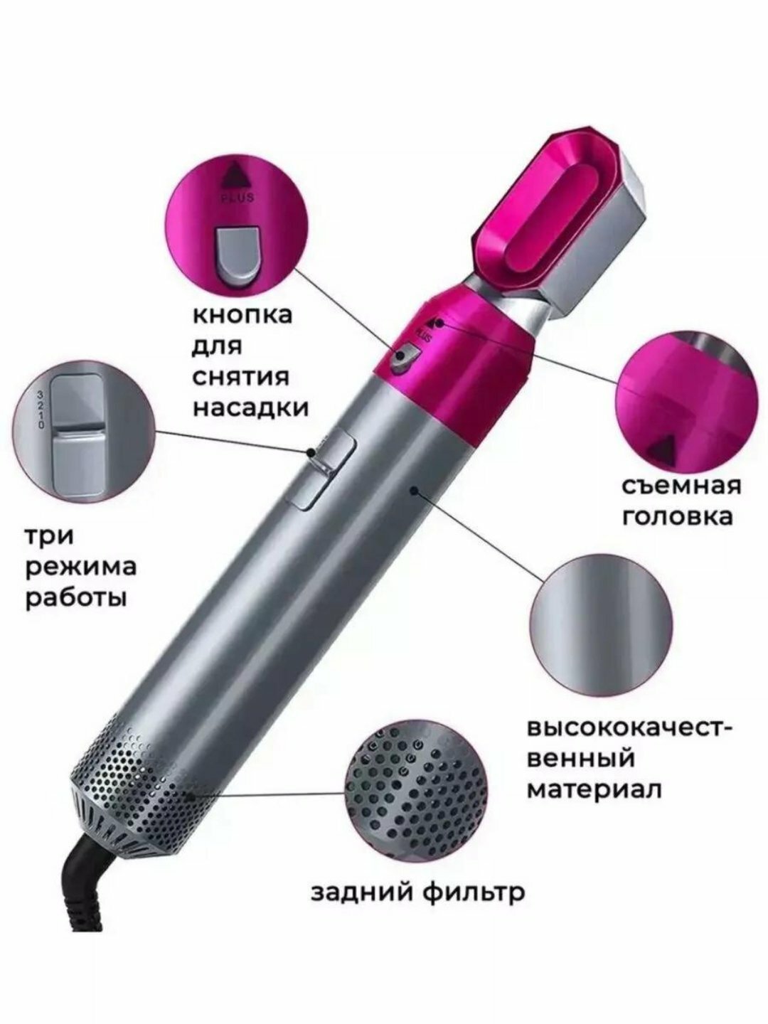Фен Dyson 5 в 1 для всех типов волос, мультистайлер, плойка, выпрямитель, насадки для завивки и объема — фото 1