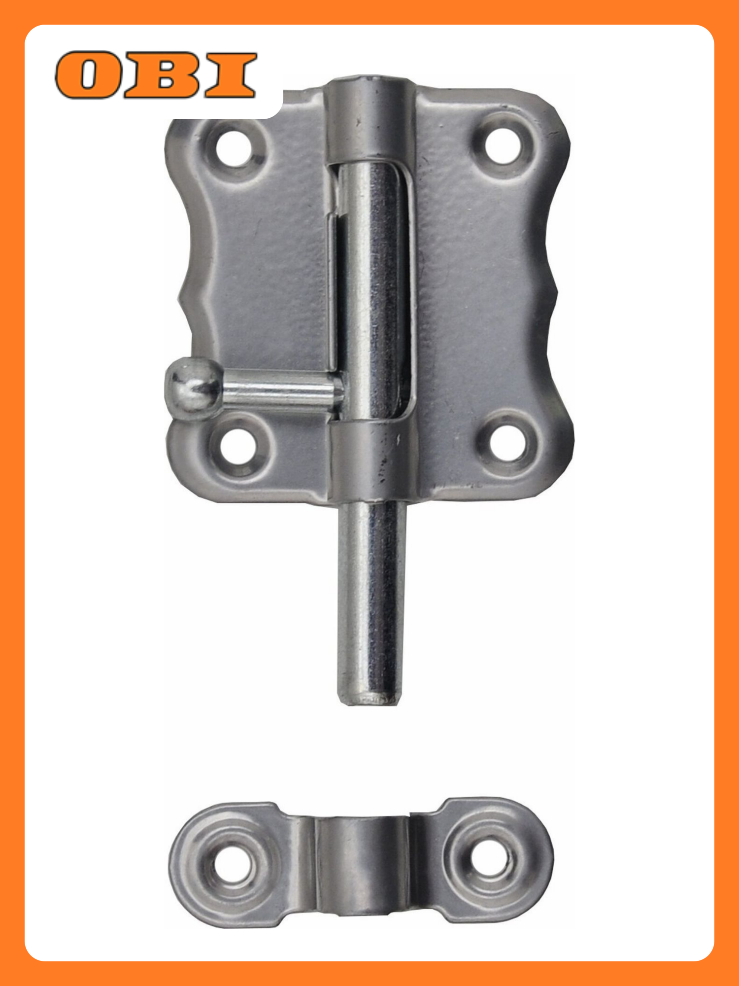 Задвижка дверная Tech-KREP JET накладная металл хромированная 70x68x30мм