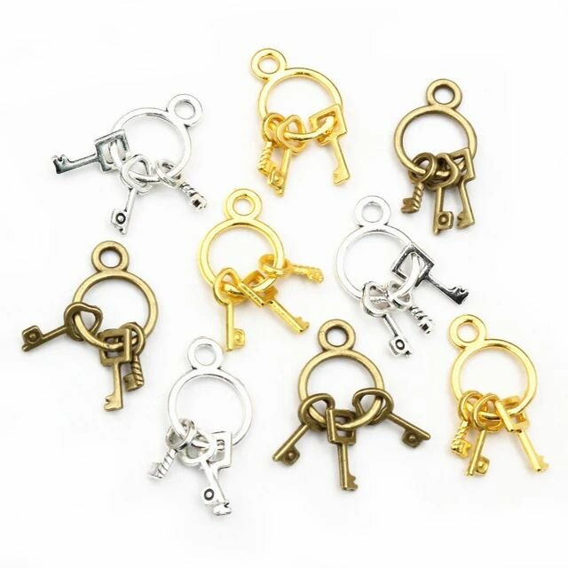Подвески из металла Ключи 3шт — фото 1