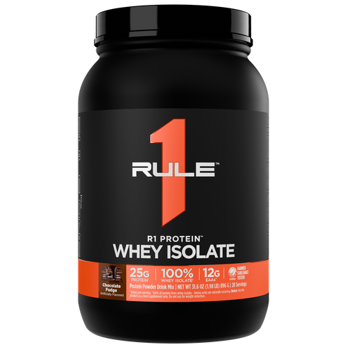 фото Протеин сывороточный изолят рул 1 вей 896 гр шоколадная помадка / rule one protein whey isolate rule 1