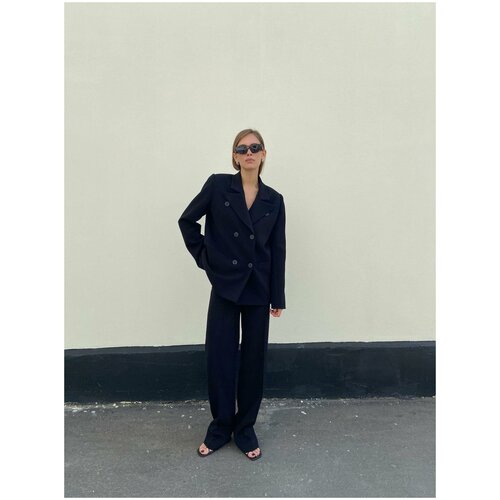 Брюки прямого кроя LESYANEBO чёрный