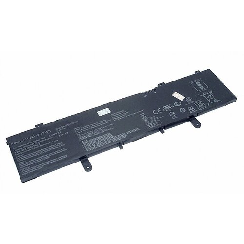 Аккумулятор для Asus Vivobook 14 A405, F405, S405U, X405U, (B31N1632), 42Wh, 11.52V аккумуляторная батарея для ноутбука asus vivobook 14 x405 x405u b31n1632 11 52v 42wh