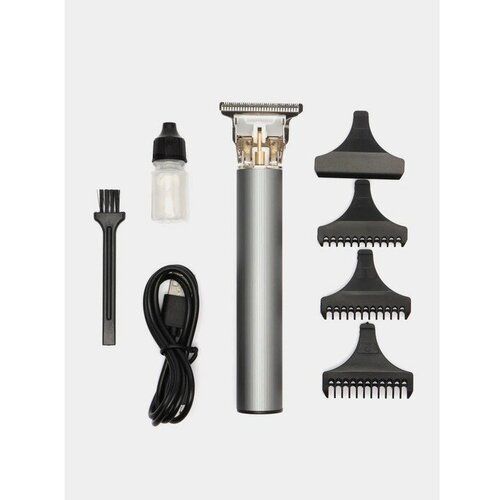 Машинка для стрижки Sakura SA-5181DG 3 насадки стальной нож АКБ серая 9908754 144300₽