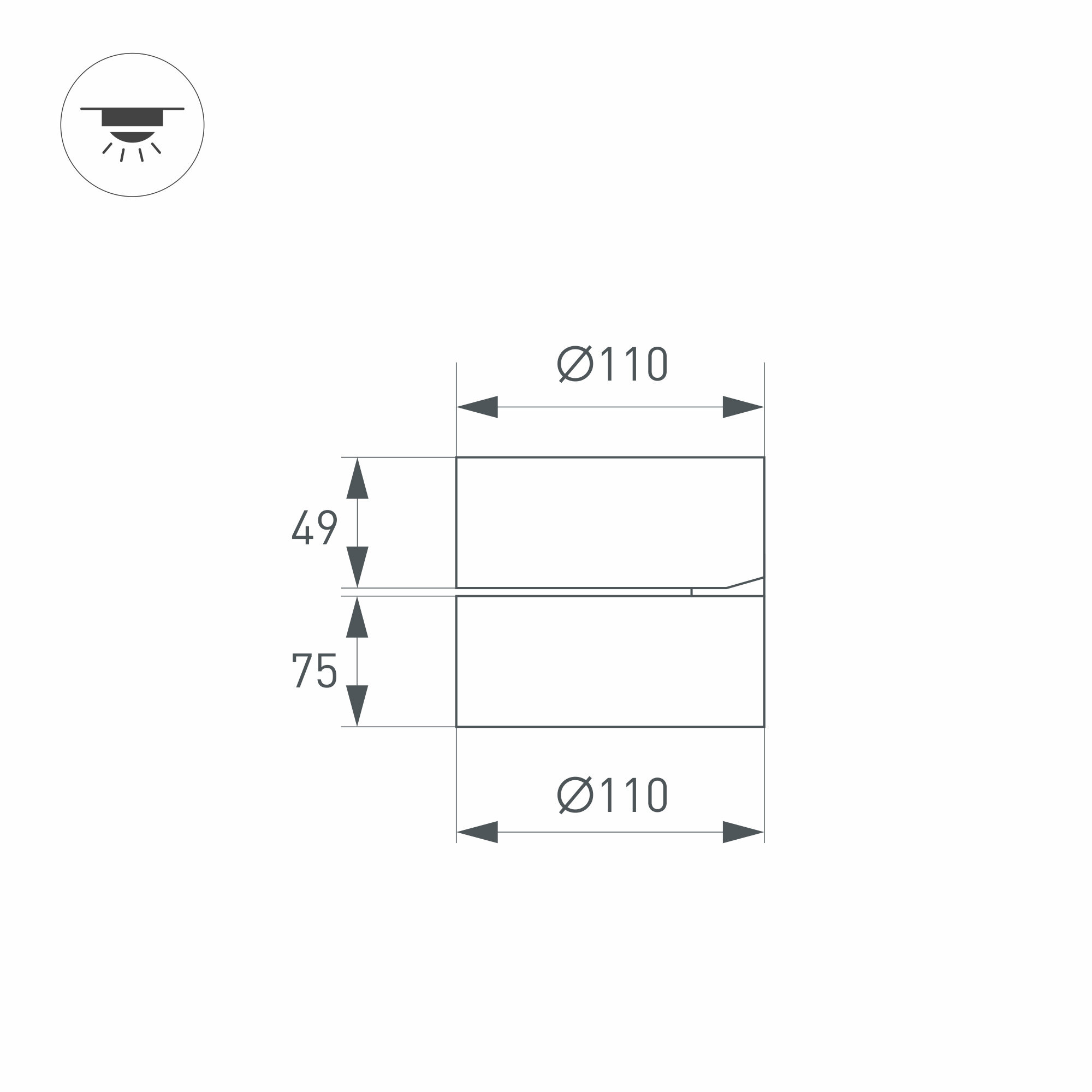 Потолочный светодиодный светильник Arlight SP-Rondo-Flap-R110-25W Day4000 / - фото №9