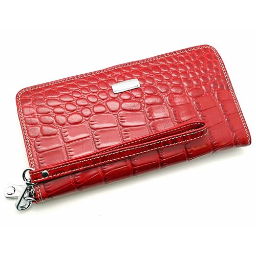 фото Кошелек sergio valentini, фактура под рептилию, красный
