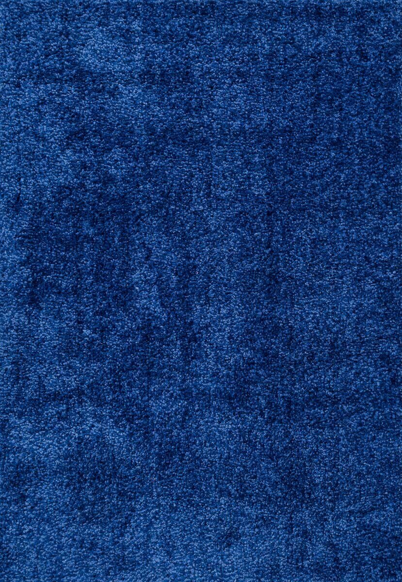 Ковер на пол 1,7 на 2,4 м в спальню, пушистый, с длинным ворсом, синий Mammut 307 Blue - фотография № 3
