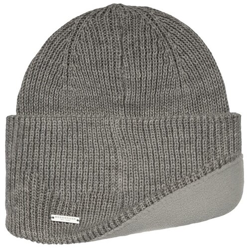 Шапка SEEBERGER арт. 18236-0 TURN-UP BEANIE (серый), размер ONE