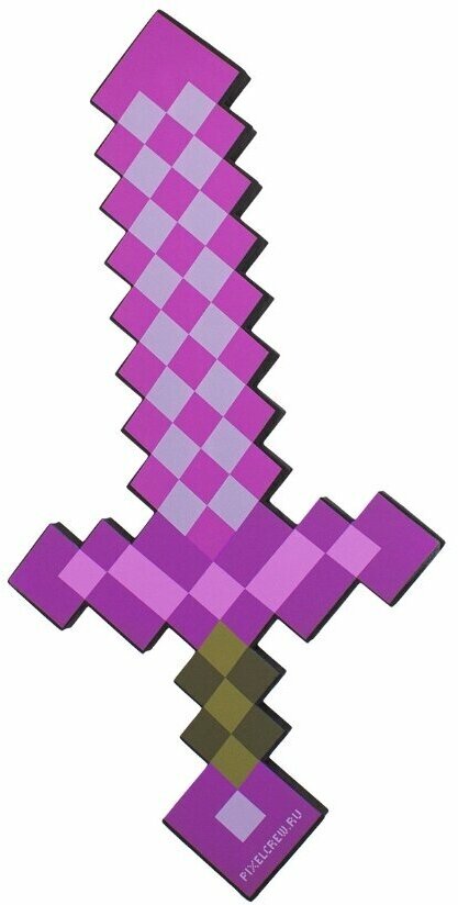 Меч 8Бит Зачарованный фиолетовый пиксельный 30см