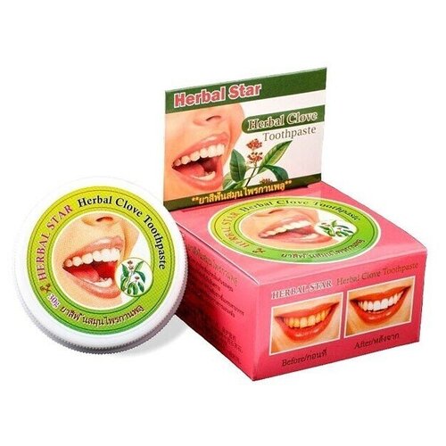 Herbal star Тайская зубная паста с гвоздикой / Herbal Clove Toothpaste / 30 г 3 шт, в упаковке