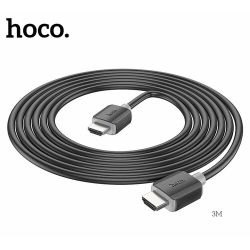 Кабель HOCO US08 HDTV 2.0 Male 4K, разъемы HDMI - HDMI, 3 метра кабель hoco us08 hdtv 2 0 male 4k разъемы hdmi hdmi 3 метра