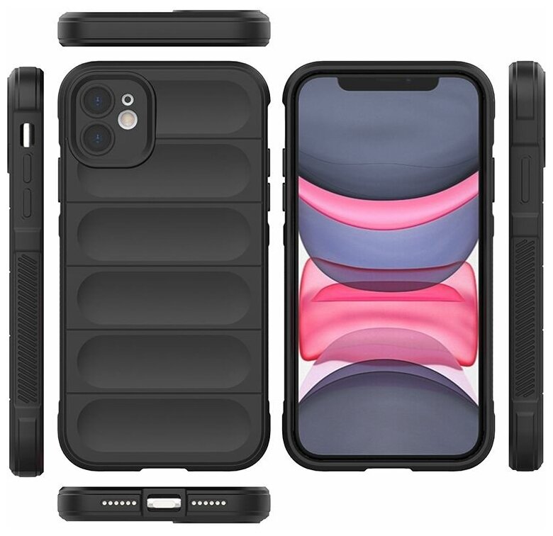 Противоударный чехол Flexible Case для iPhone 11 черный