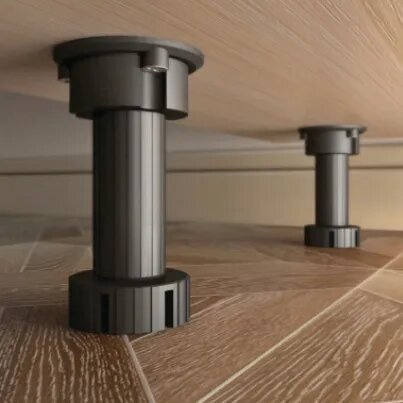 Ножка (опора) кухонная под цоколь высота 150мм, регулировка (95-130) с креплением для цоколя в комплекте, 16 штук - фотография № 2