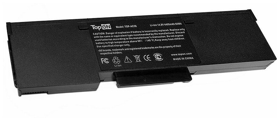 Аккумулятор TopON TOP-AC58 для ACER Aspire 1360, 1362 Extensa 2001LM, TravelMate 2500 аккумулятор 14.8V 4400mAh PN: 909-2420 - фото №6
