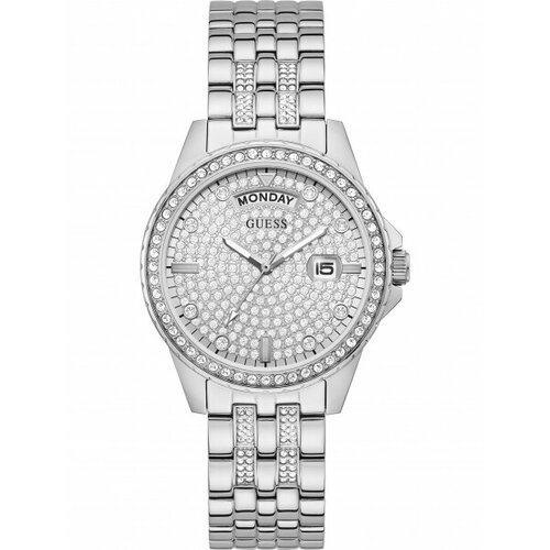 часы наручные guess reloj синий Наручные часы GUESS Dress, серебряный