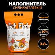 Наполнитель для кошачьего туалета PET FLAT Dry Jump силикагелевый впитывающий 3,8 литра