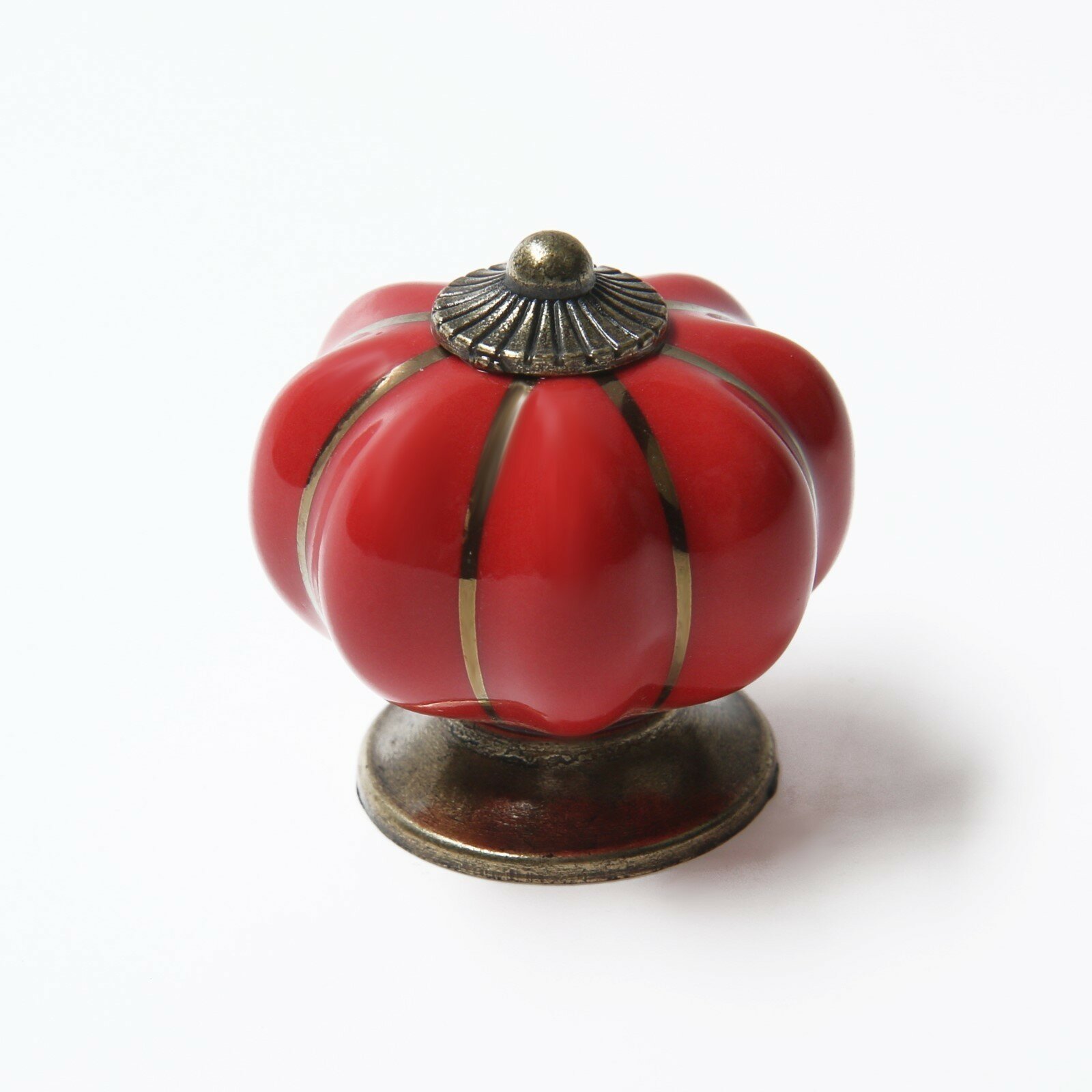 Ручка-кнопка PEONY Ceramics 001, керамическая, красная - фотография № 12