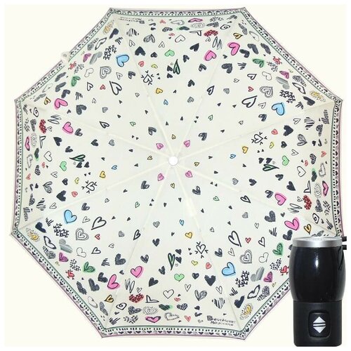 Зонт складной Moschino Boutique 7948-I Scribble hearts (Зонты) зонт складной moschino boutique 7961 a olivia scarves зонты