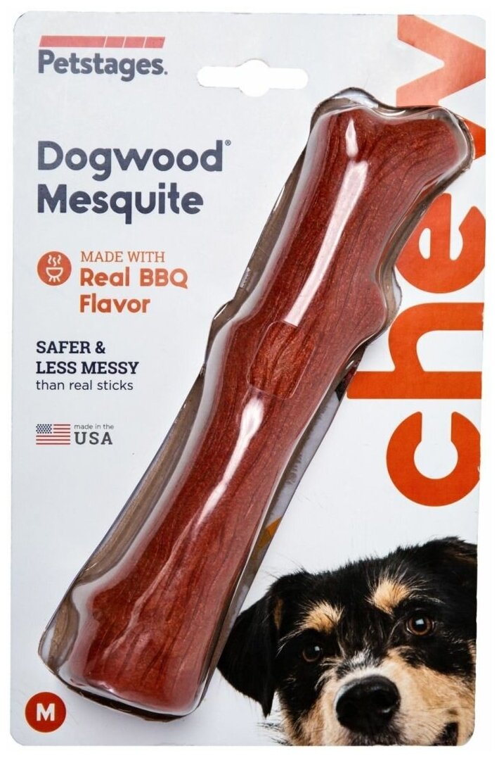 Petstages игрушка для собак Mesquite Dogwood с ароматом барбекю 10 см очень маленькая . - фотография № 16