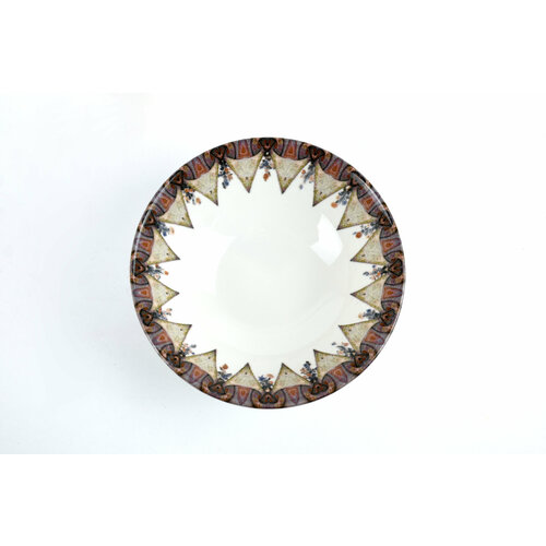 Набор керамических салатников - супниц 15х5,5 см, объемом 420 мл, декор 