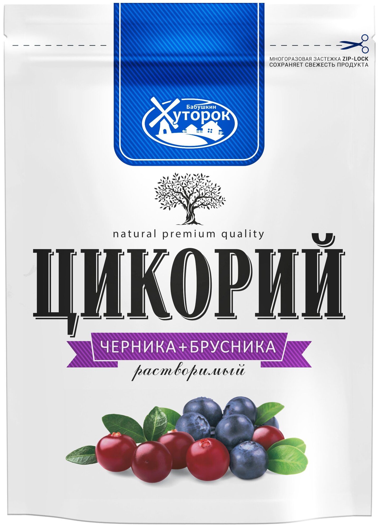 Цикорий растворимый Бабушкин Хуторок черника и брусника 100% натуральный без кофеина 100 г - фотография № 2