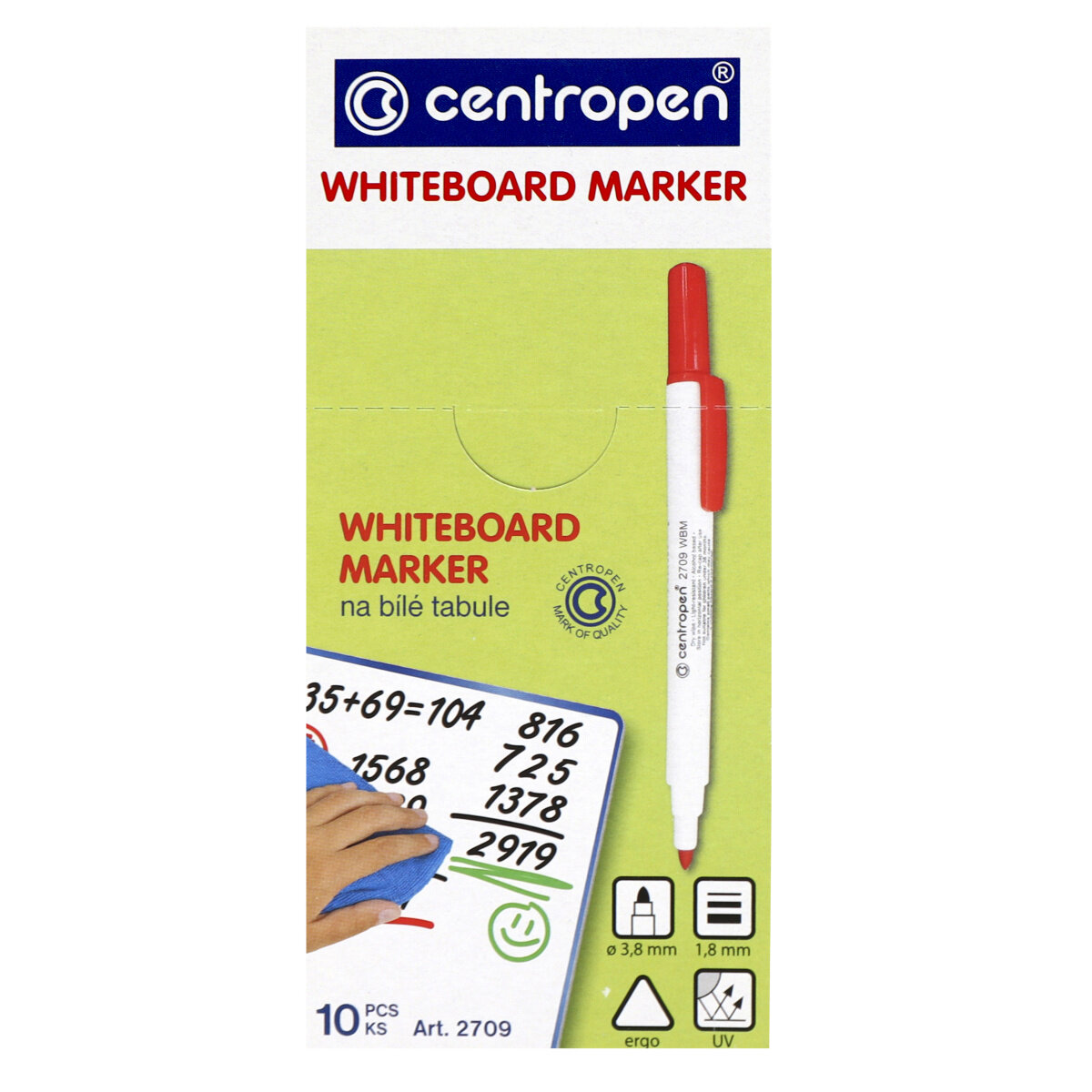 Маркер для доски Centropen 2 мм зеленый - фото №3