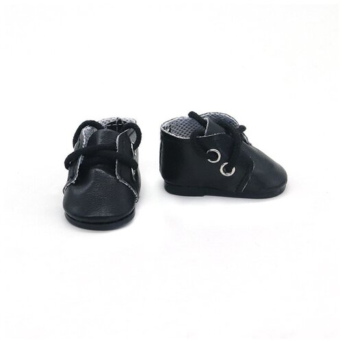 Обувь для кукол, Ботинки на шнурках 5 см для Paola Reina 32 см, Berjuan 35 см, Vidal Rojas 35 см и др., черные