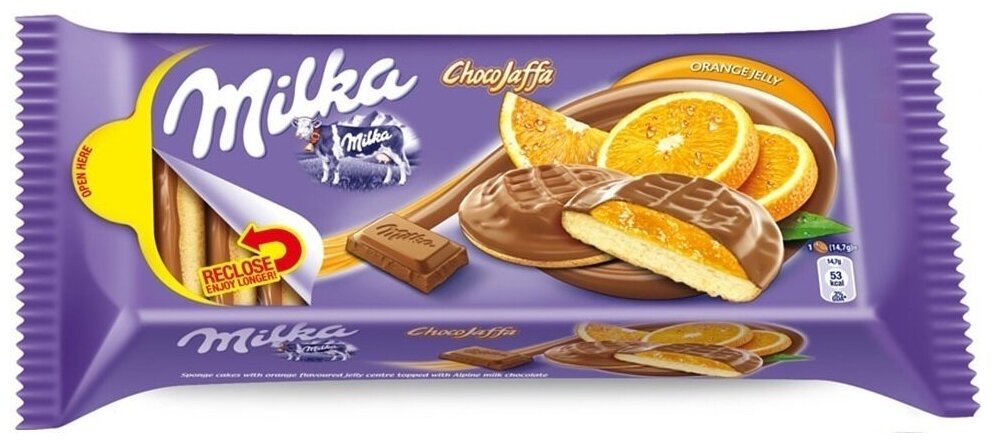 Печенье Milka Choco Jaffa Orange / Милка Джафа с Апельсиновой начинкой 147 г. (Германия)