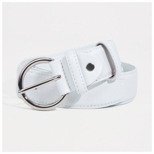 фото Ремень жен 06-01-02-01, 3,5*0,3*110 см, винт, пряжка металл, белый noname