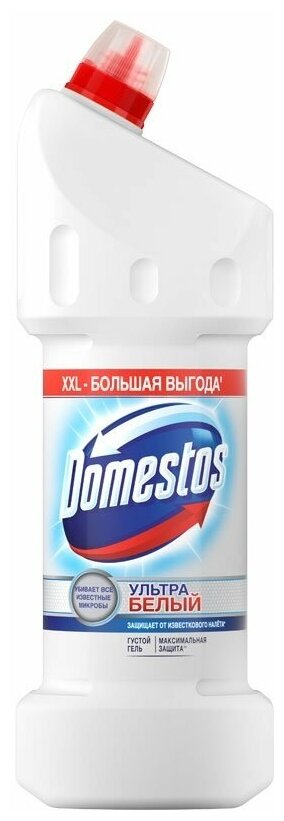 Средство для сантехники Domestos ультра белый 1500мл - фотография № 2