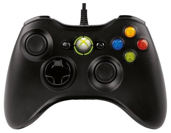 Проводной джойстик для Xbox 360 Wired Controller Black