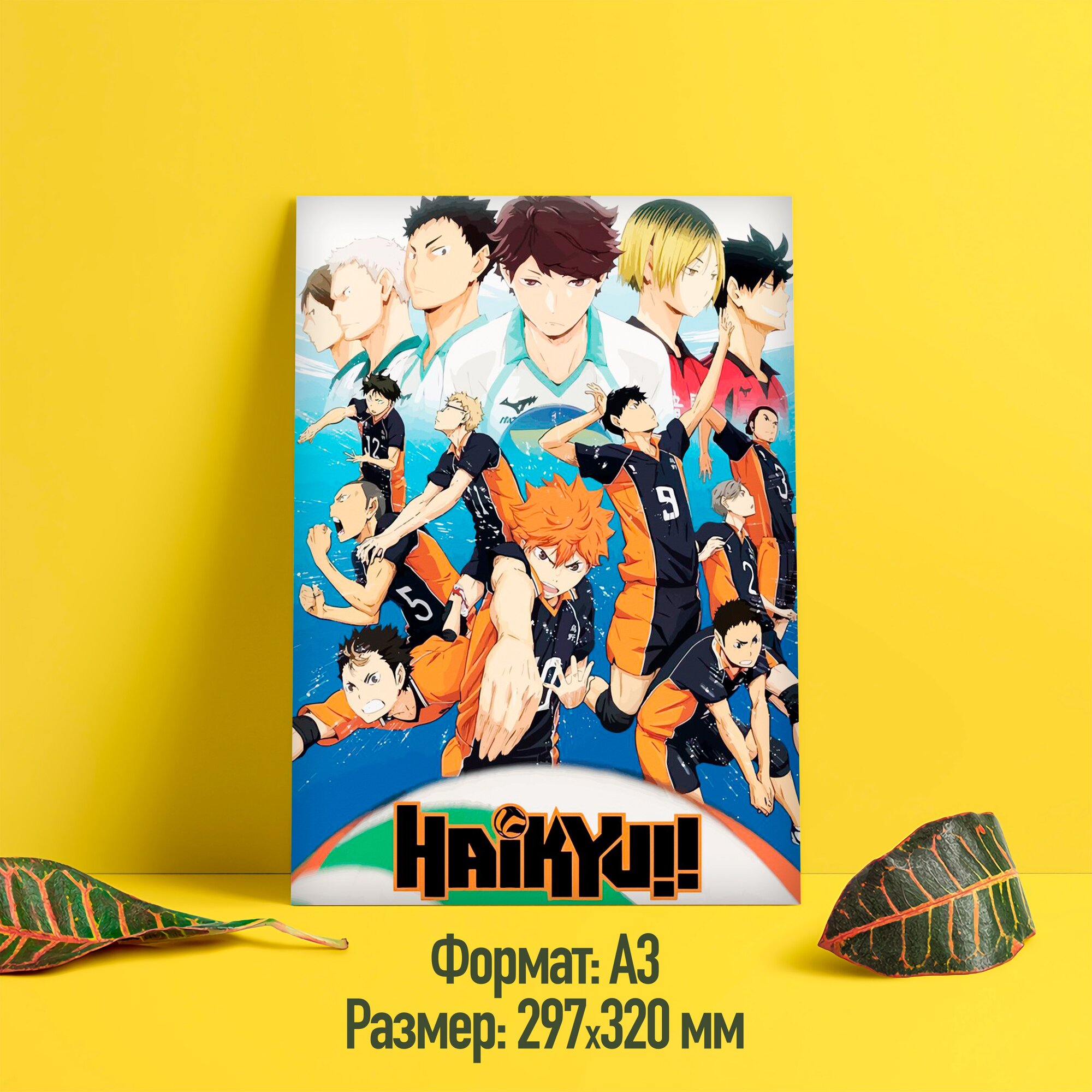 Постер/плакат аниме "Волейбол/Haikyu" (Все персонажи, 08)