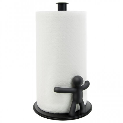 Держатель для бумажных полотенец Buddy 19х34 см, цвет черный, сталь + пластик, Umbra, Канада, 1019271-040