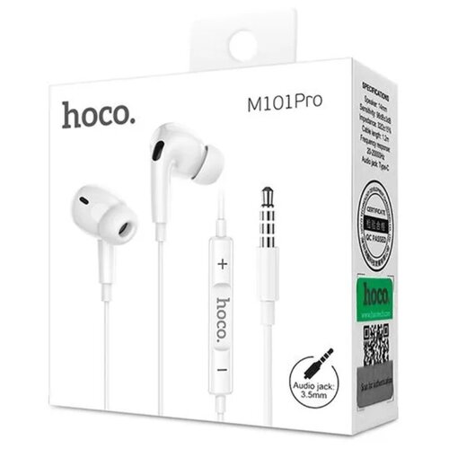 Наушники Hoco M101 Pro, white hoco m101 white 6931474782342