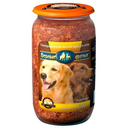 Верные друзья консервы для собак Курица 650гр (Упаковка 8шт)