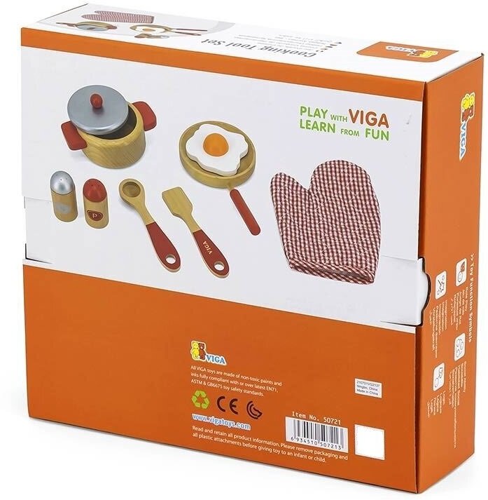 Игровой набор Viga Toys Маленький повар, красный (50721) - фото №5