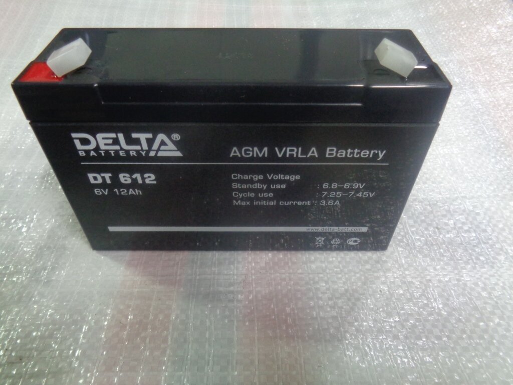 Аккумуляторная батарея DELTA Battery DT 612 6В 12 А·ч - фото №12