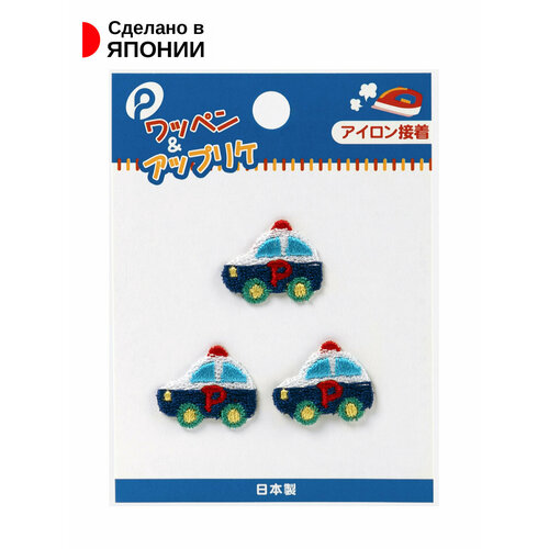 Набор термоклеевых нашивок на одежду Полицейская машина 3 шт 22х19х01 см 378₽