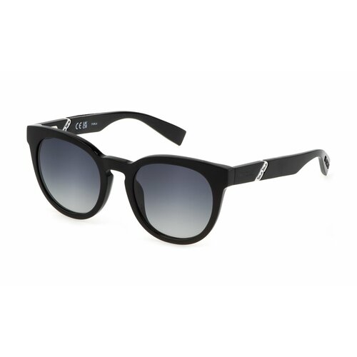 Солнцезащитные очки FURLA, круглые, оправа: пластик, для женщин, черный