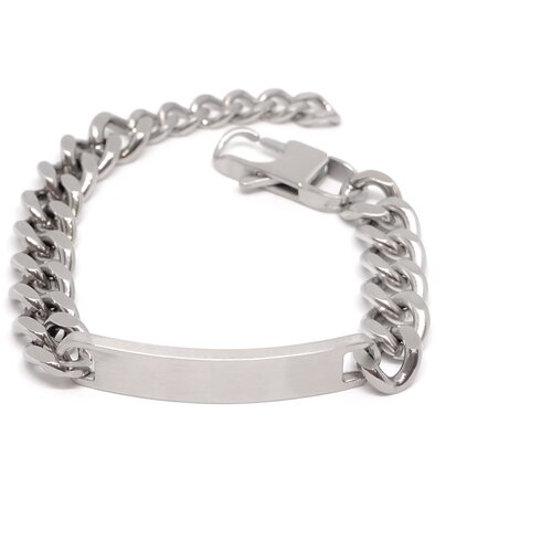 фото Браслет ruby-ruby, размер 21 см, размер m, серебряный