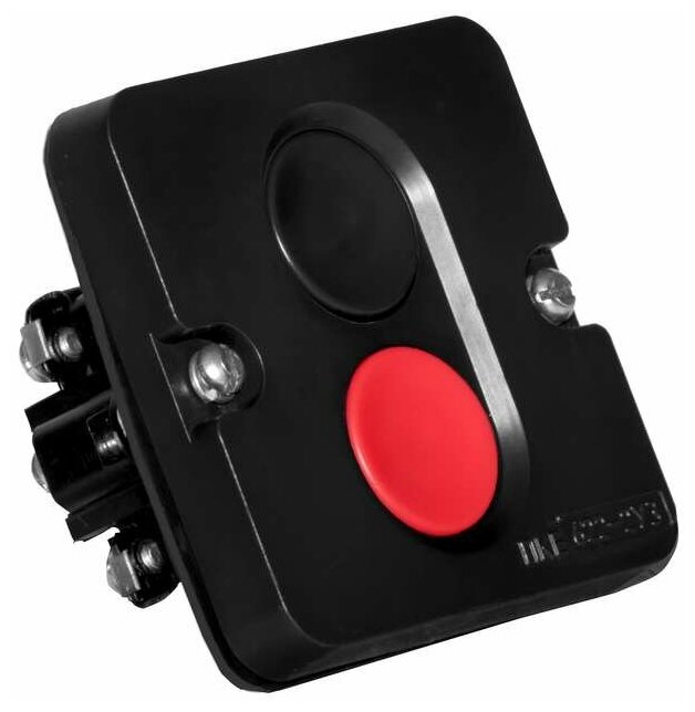 фото Пост кнопочный ПКЕ-622/2 "Пуск-Стоп" 1 черн. 1 красн. Электродеталь ПКЕ-622/2.1Ч.1К