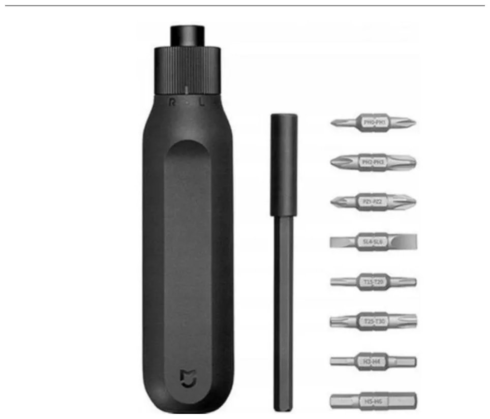 Отвертка Xiaomi Mi Ratchet Screwdriver (BHR4779GL) храповая реверсивная 16 в 1 черная