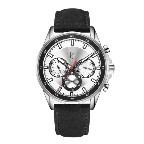 Наручные часы УЧЗ 3037L-1, серебряный, черный
