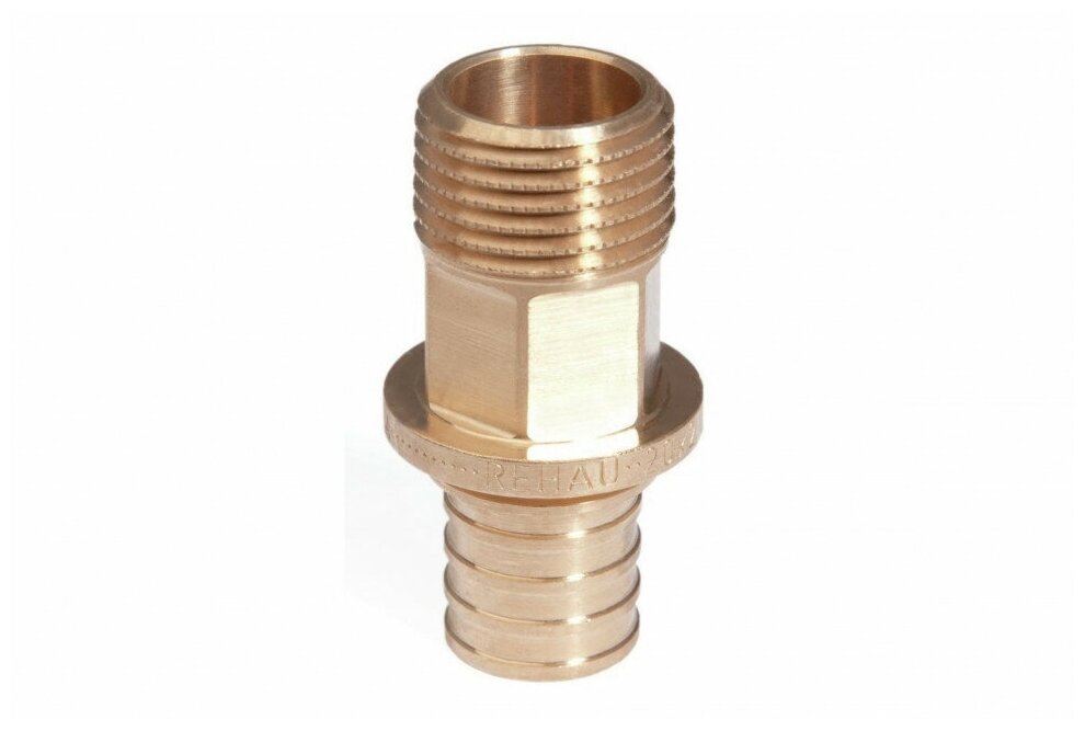 Соединитель Rehau RX plus 25 мм x 1", наружная резьба, бронза 456319 - фото №9