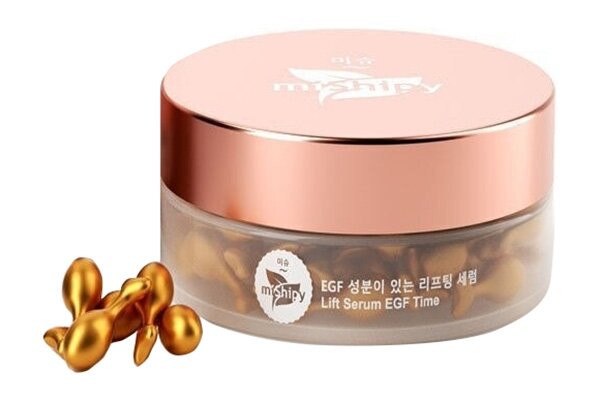 MISHIPY Корейская сыворотка для лица Lift Serum EGF Time с маслом жожоба и экстратом розмарина 30 шт, 50 г