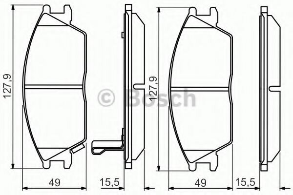 Колодки тормозные дисковые перед Bosch 0 986 495 221